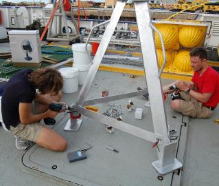 Putting together equipment for the shipwreck expedition