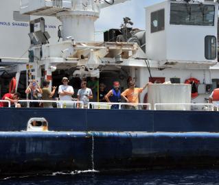 Endeavor's science team welcomes us aboard.