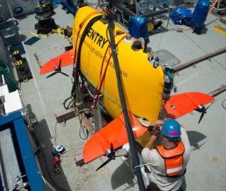 AUV Sentry on deck