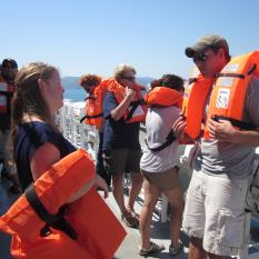 Safety drill on the Nautilus