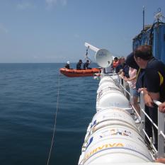 Preparing the life boat