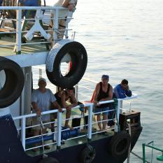 Crew of the water barge