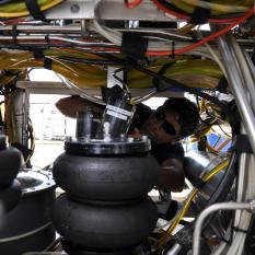 ROV pilot Mike works on Hercules.