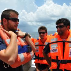 The open sea... into the Gulf of Mexico