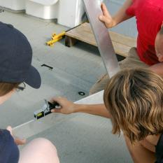 Putting together equipment for the shipwreck expedition