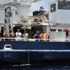 Endeavor's science team welcomes us aboard.