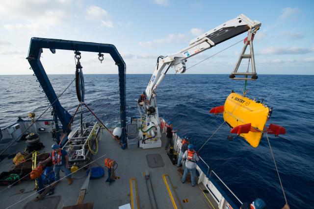 AUV Sentry during launch