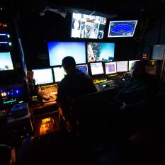 Control van during dive operations