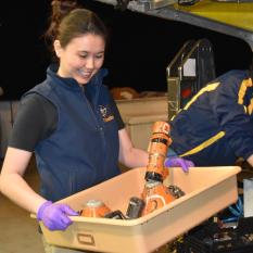 Science team retrieves samples