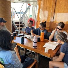 A group gathered around a table